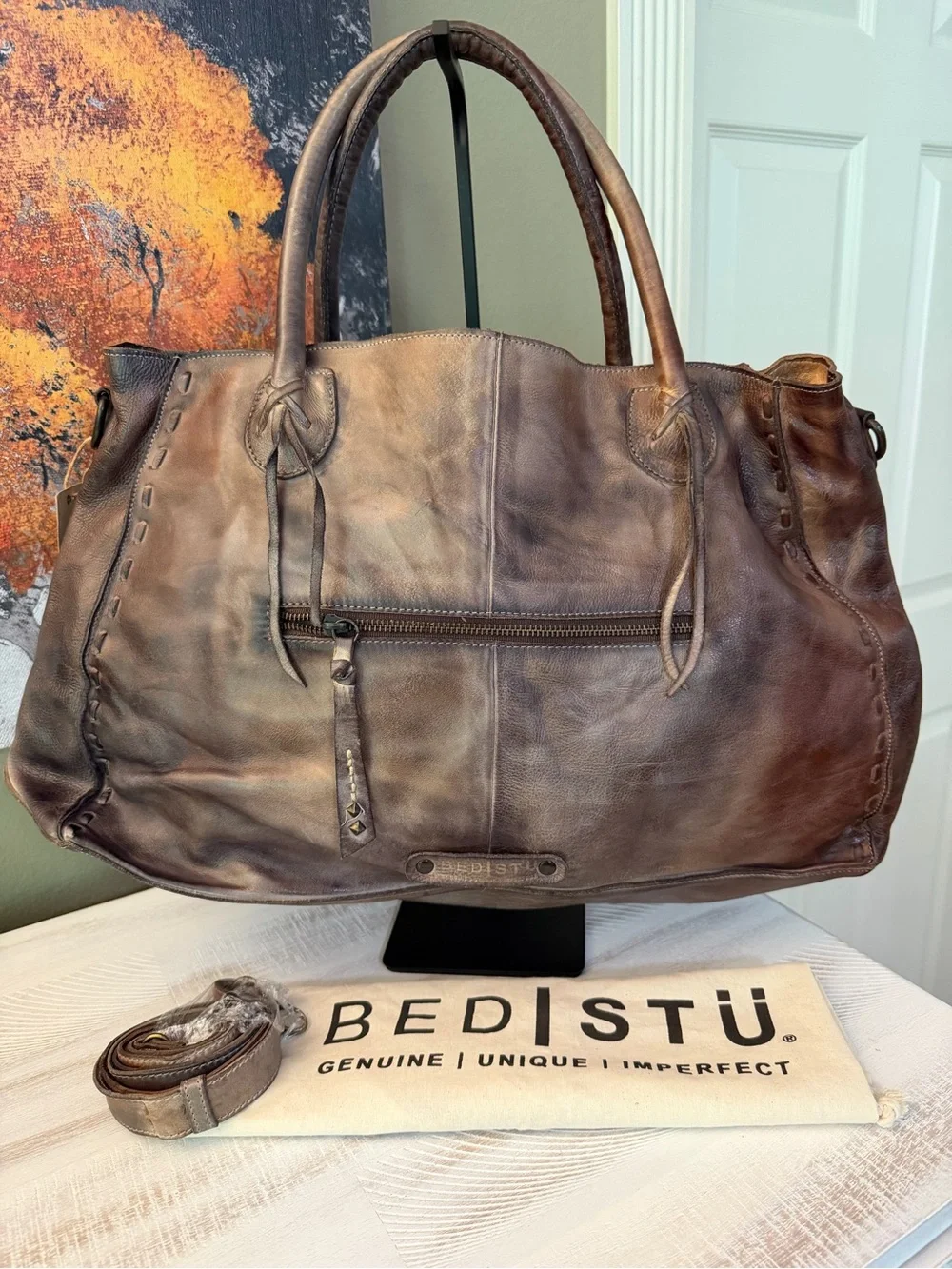 BED|STU Rockaway Tote Travel Bag Starry Nights - Picture 2 of 3